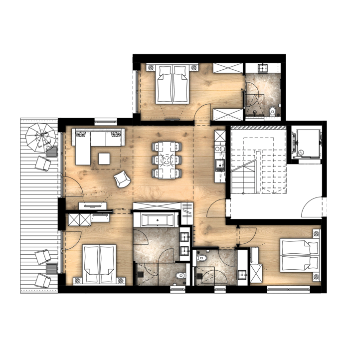 Apartment 21 interior