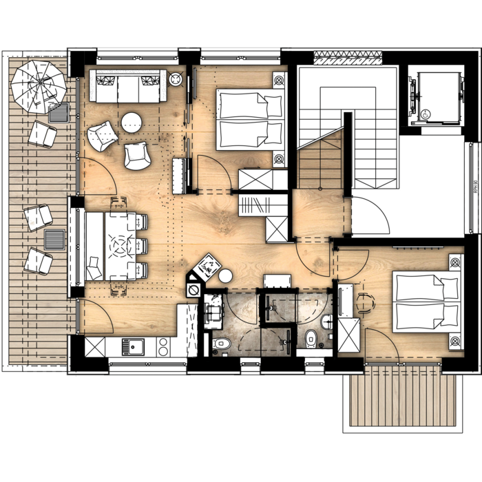 Grundriss Apartment 25
