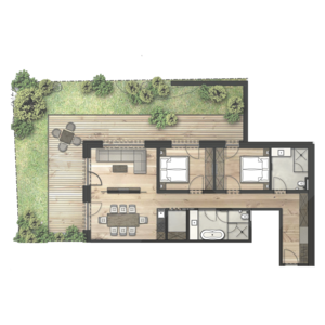 Grundriss Apartment 1