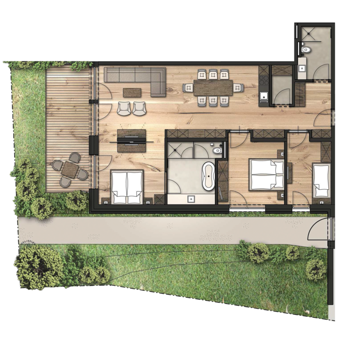 Grundriss Apartment 2