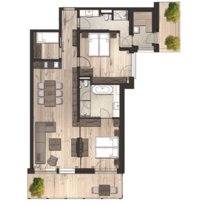 Grundriss Apartment 9